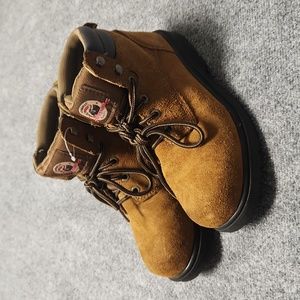 Brahma Boots Mens 7 Womens 8.5 Brown Laceup Leather 6 Hole Weather Resistant